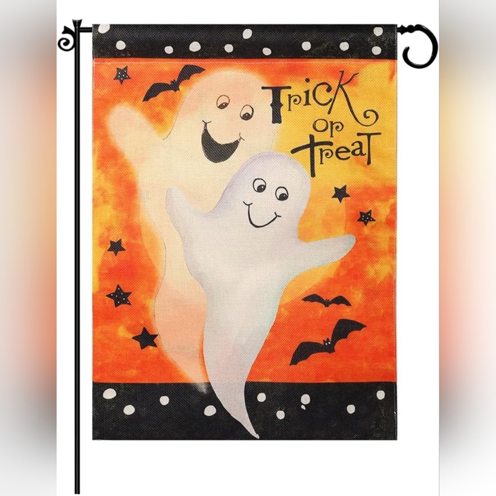 Halloween Garden Flag in friendly ghost design (NIB)